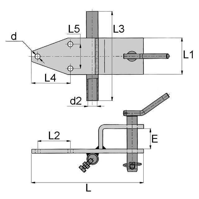 Chape D'attelage Simple avec Tube et AXE A Poignee pour Micro Tracteur LG275MM référence fournisseur 31120512